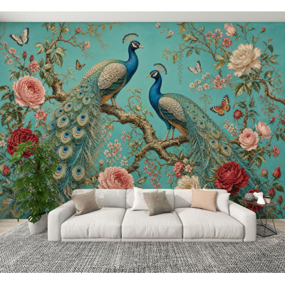 Papier peint auto-adhésif Peacock Stick