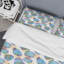 Ensemble de housse de couette en microfibre bleu sarcelle / rose / brun 3 pièces
