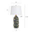 Lampe de table en céramique - abat-jour blanc