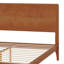 Lit plateforme en bois de bambou de style Mid-Century avec support en lattes de bois-795761470-795761469