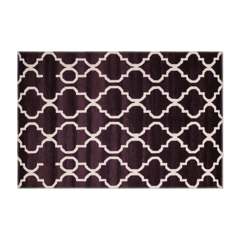 Tapis brun intérieur et extérieur Trellis, Rectangulaire 2 pi x 3 pi