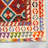 Orange Multicolor Moroccan Cotton Chenille Kilim Non-Slip Cotton Base Kilim-1171821860