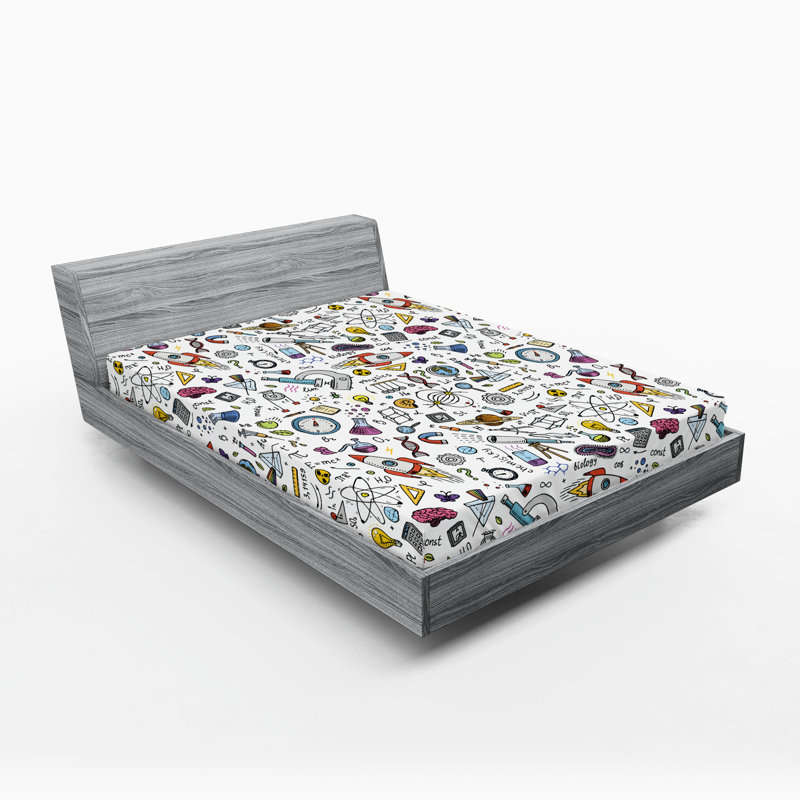 Multicolore Ambesonne Science, Drap-housse de taille très grand