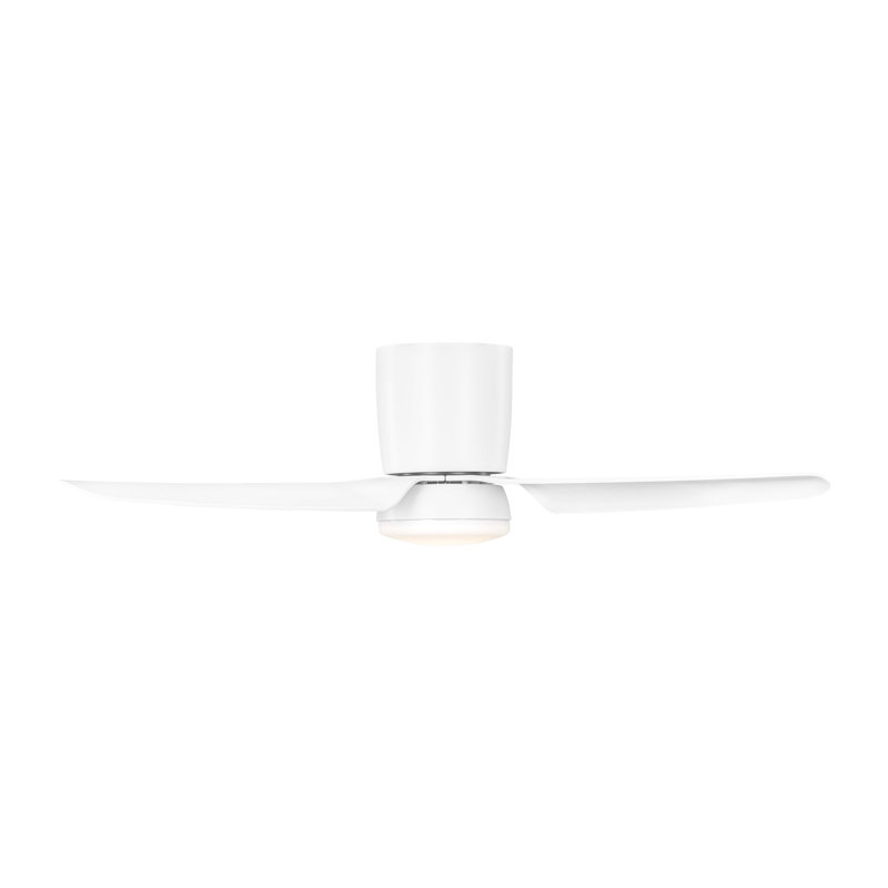 Visual Comfort Fan Colgin 44 Hugger LED Indoor Ceiling Fan with Matte White ABS blades and Handheld Remote