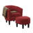 Anges Upholstered Barrel Chair with Ottoman-72831339