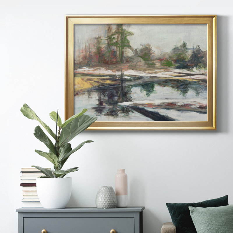 «Quiet Reflection», reproduction sur toile encadrée, Or, H 37 po x l 25 po x P 2 po