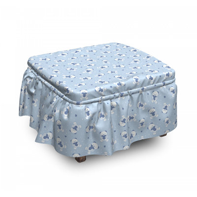 Box Cushion Ottoman Slipcover