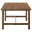Ensemble de table de salle à manger 7PCS, table rectangulaire en bois avec pieds en tréteaux et 6 chaises