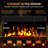 Smart WiFi Electric Fireplace with Sound Crackling Narrow Bezel Recessed and Wall Mounted Fireplace Heater with App, Remote Control, Log Flame Option-1031737166