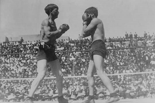 «Ritchie and Rivers Boxing Match», reproduction de photo, H 24 po x l 36 po x P 1,5 po