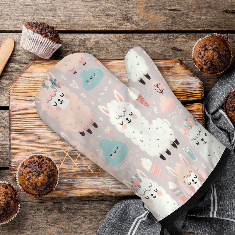 Soft Alpaca Oven Mitt Cotton Twill