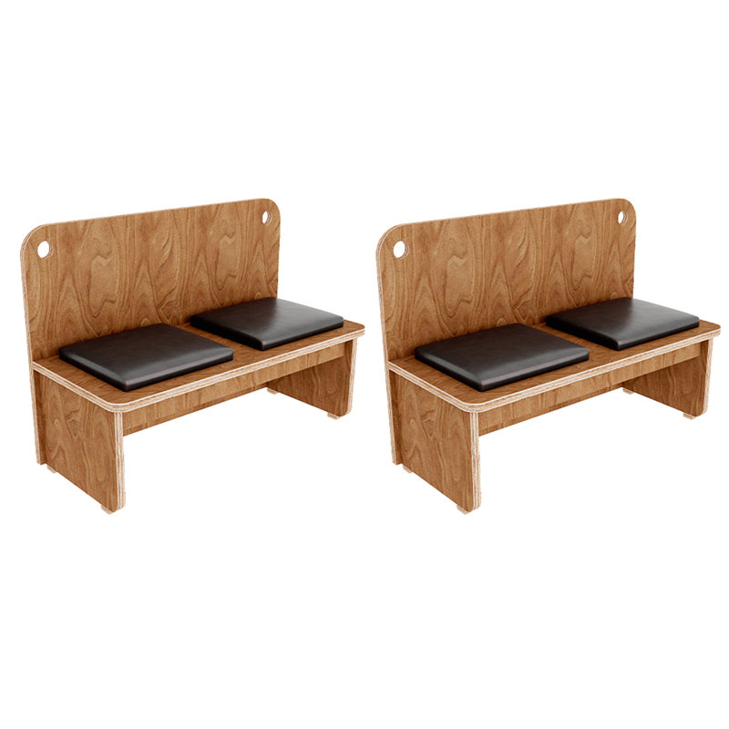 Banc rembourré en similicuir pour restaurant
