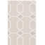 Tapis géométrique tissé à la machine en polypropylène crème / brun-1311532568