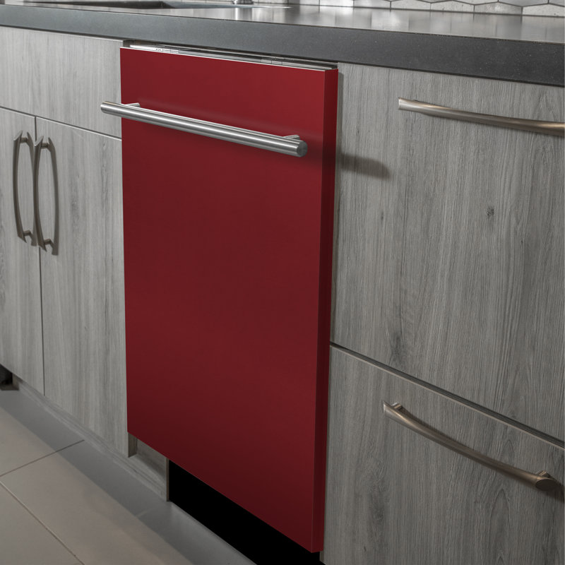 ZLINE 24 in. Fingerprint Resistant Control Dishwasher with Stainless Steel Tub and Style Handle, 52dBa