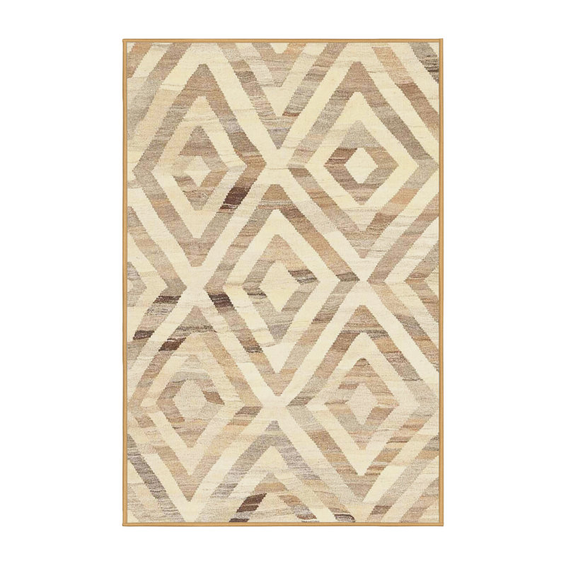 Surface beige contemporaine tapis, Rectangle 5 pi x 7 pi
