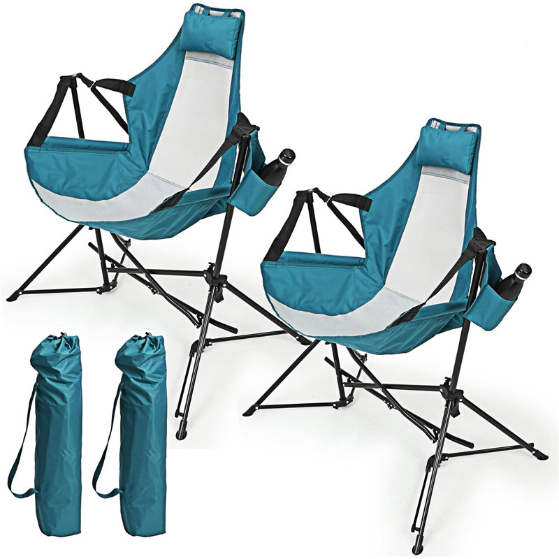 Ensemble de 2 chaises berçantes hamac, Blue