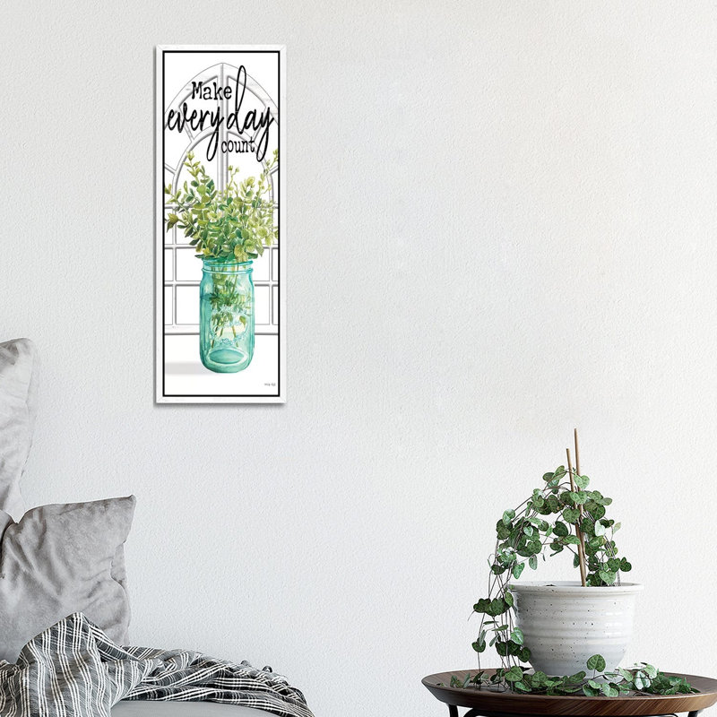 Make Every Day Count by Cindy Jacobs - Panoramic Print on Canvas, 91.44cm H x 20.32cm W x 3.81cm D, White Framed Canvas