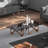 Rectangular tempered glass coffee table