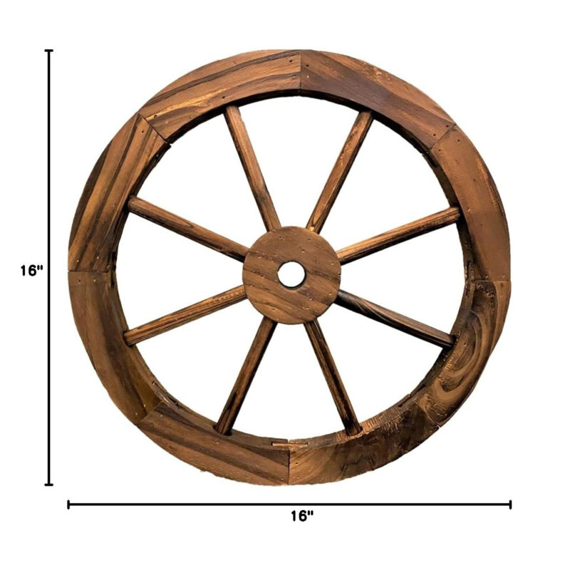 Roue de chariot en bois 15,75 po