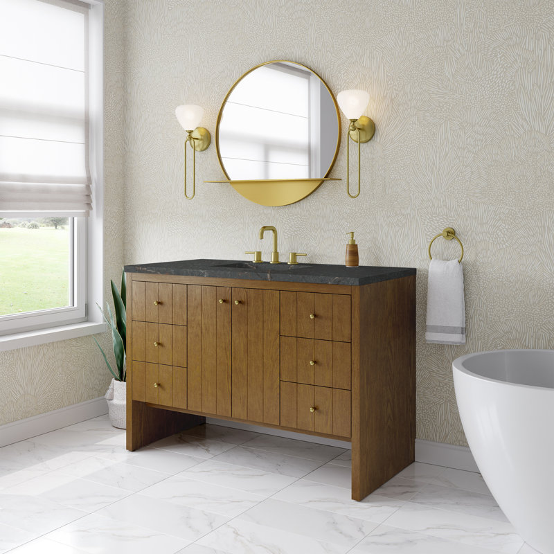 Hudson 48" W Single Vanity, Parisien Bleu Silestone