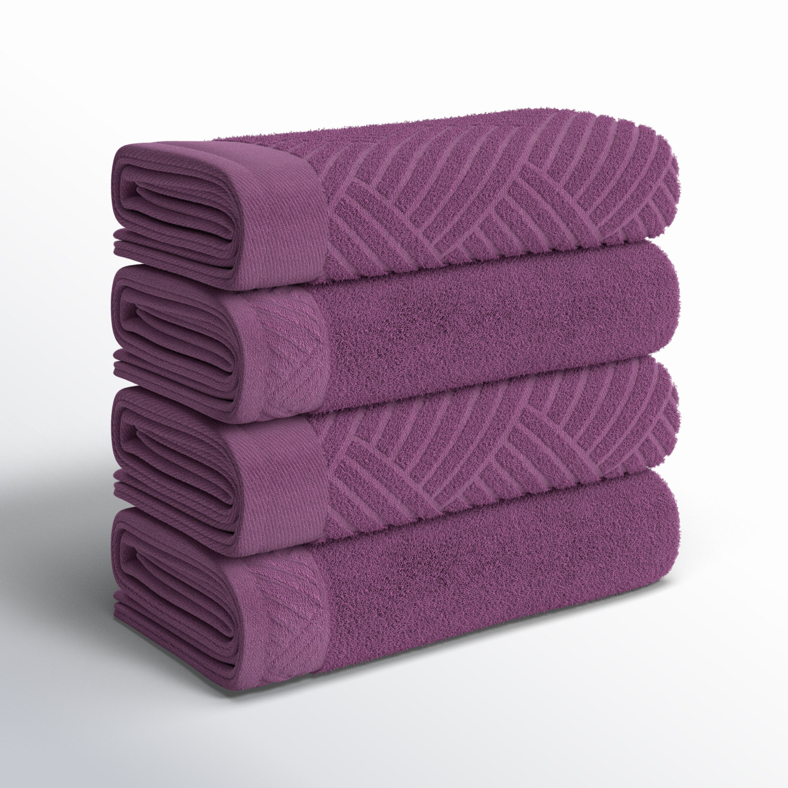 Osterley Egyptian Cotton Bath Towels, Majestic Purple