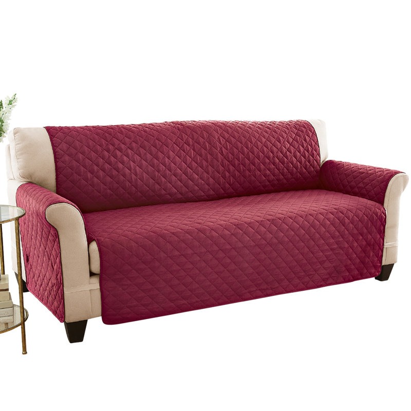 Housse pour canapé à coussins en T Ultra réversible, 100 % polyester bourgogne