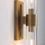 Zolee Dimmable Glass and Brass Wall Sconce-199857046