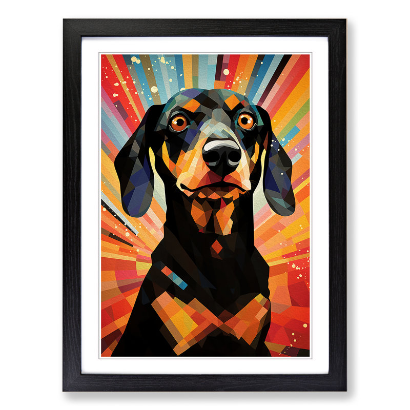 Single Picture Frame Print on Wood, Black Framed, 46cm H x 34cm W