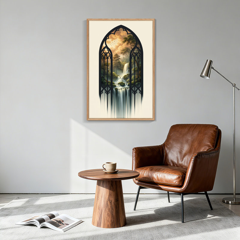 «Gothic Landscape», reproduction d'art sur toile, ensemble de 1, 36"H x 24"W, Natural