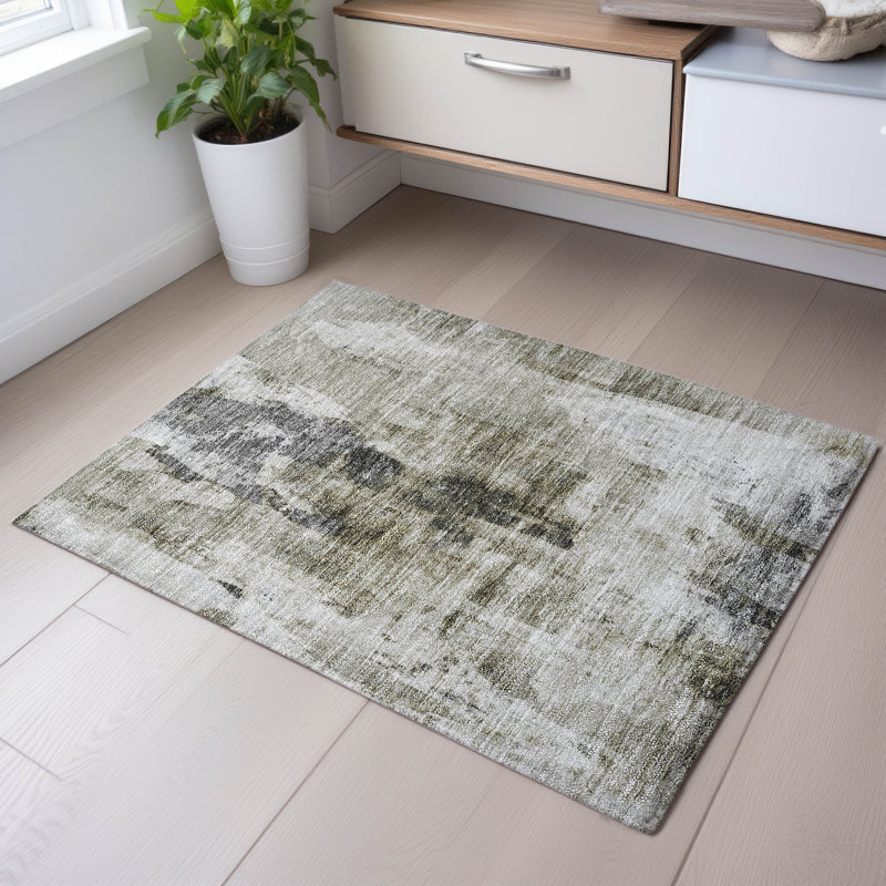 Premium Machine Washable Dahl AMF1076 Abstract Rug, Rectangle 1'8" x 2'6"