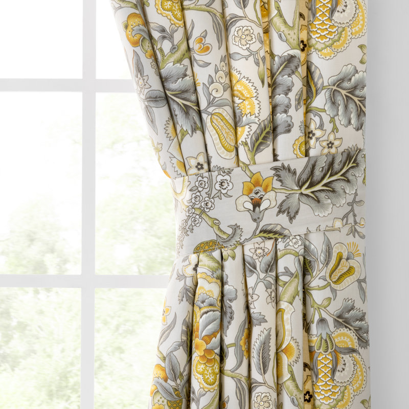 Regency Cotton Blend Room Darkening Curtain Pair, 48" W x 96" L, Gray