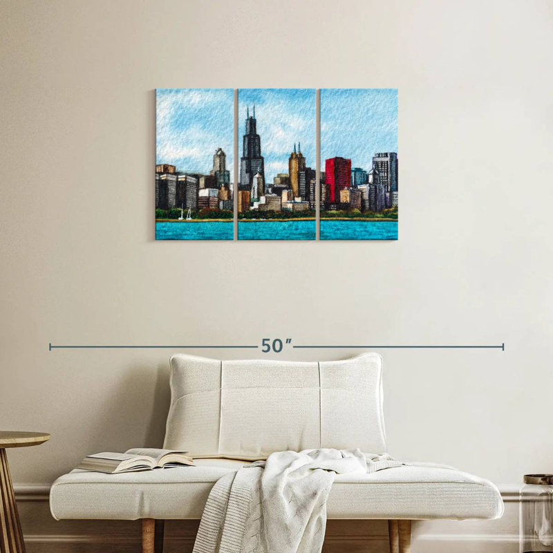 Sireci Chicago Skyline, 20" H x 33" W