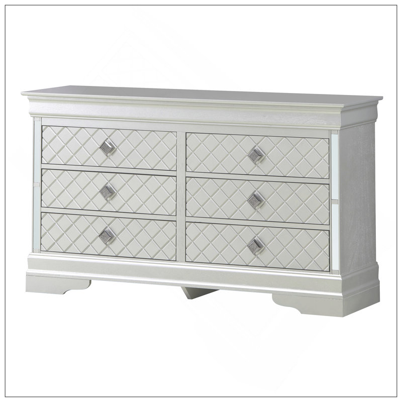 Commode Verona, champagne argenté