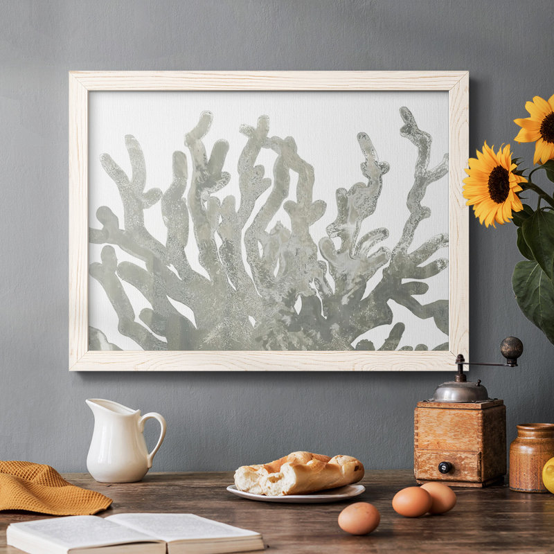Stone Macro Coral III, reproduction d'art sur toile, H 14 po x l 20 po, Blanc
