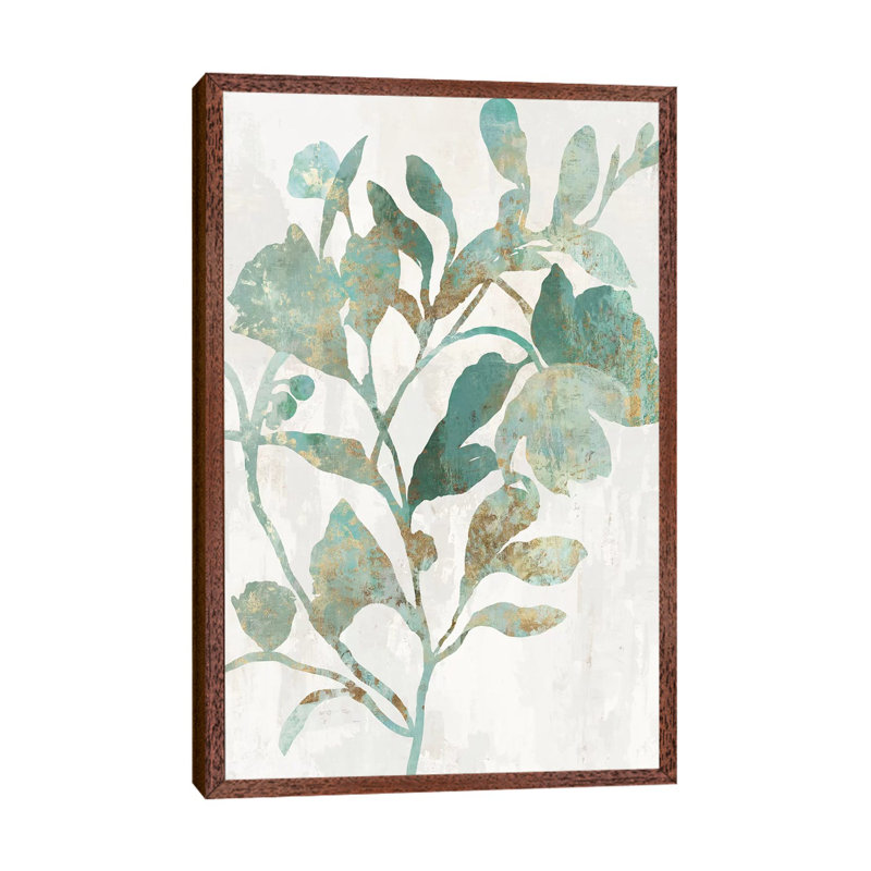 Rustic Flower I by Asia Jensen - Painting on Canvas, Classic Brown Wood Framed, 66.04cm H x 45.72cm W x 3.81cm D