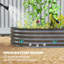 Lit de jardin surélevé, boîte à fleurs galvanisée 6 pi x 3 pi x 1 pi, noir-575339347-575339373