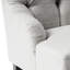 Upholstered Settee In Grey, Solid Birch Legs, Back Allurement Flared Wood Leg Elegance