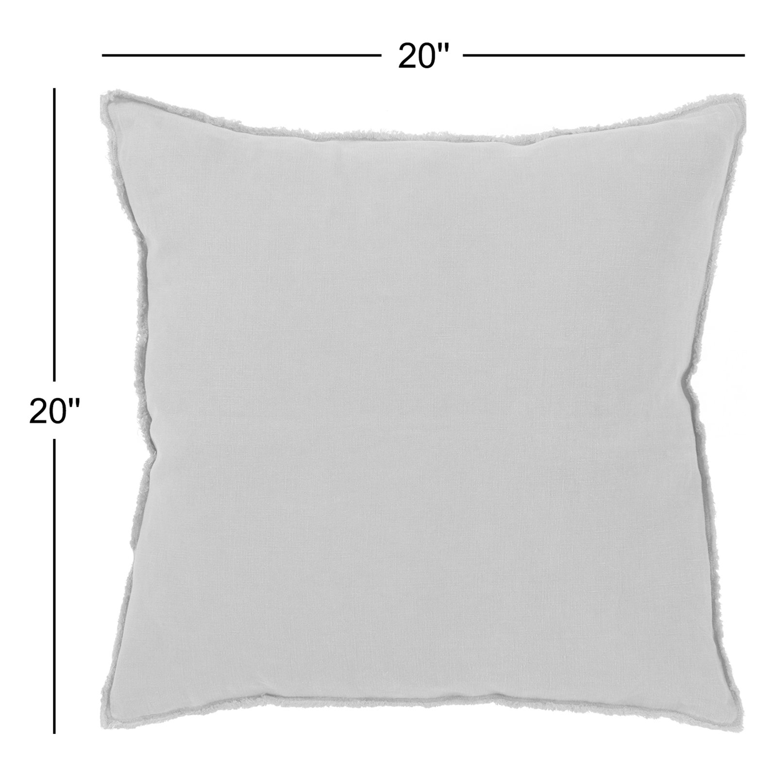 Filia 20" x 20" Linen Pillow Cover & Insert, Gray