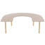 60" x 66" Horseshoe Thermofused Activity Table with Adjustable Chunky Wood Legs - Asian Sand/Sand/Natural-130361679-130361677