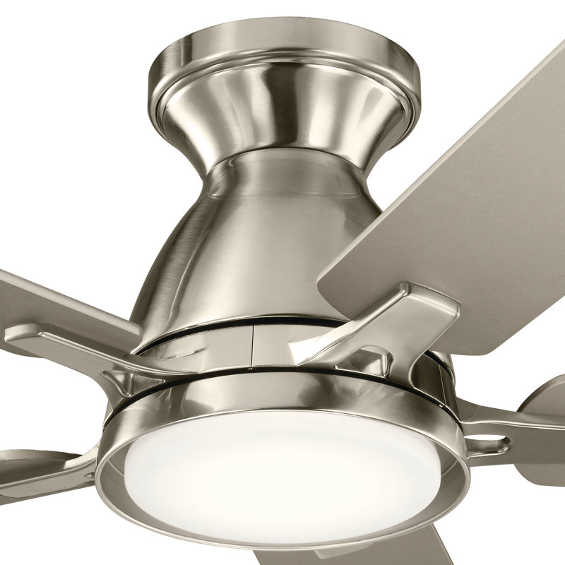 44'' Ceiling Fan with LED Lights, Brushed Stainless Steel