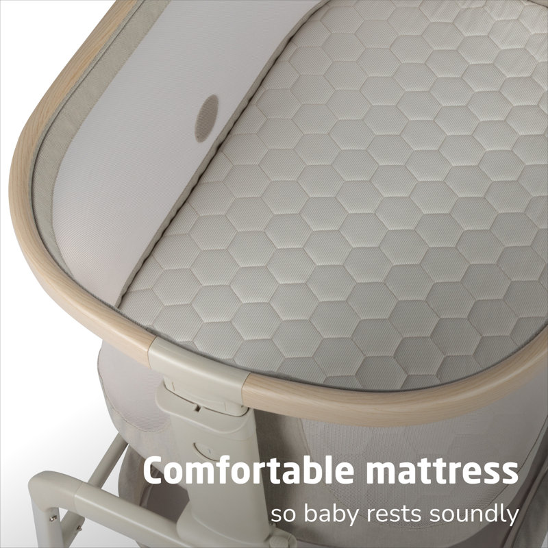 Iora Bedside Crib with Mattress, Beige