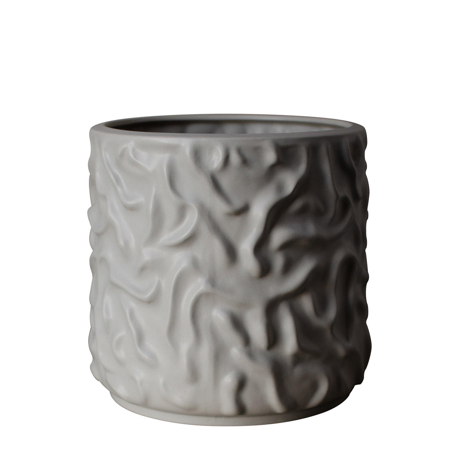 Ceramic Table Vase, White, 9.45" H x 4.75" W x 4.75" D