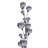 Vickerman 6' Silver Ball Branch Garland.-120043095