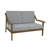 Marlo Solid Wood Teak Outdoor Loveseat With Cushion And Arms-114980247-114980245