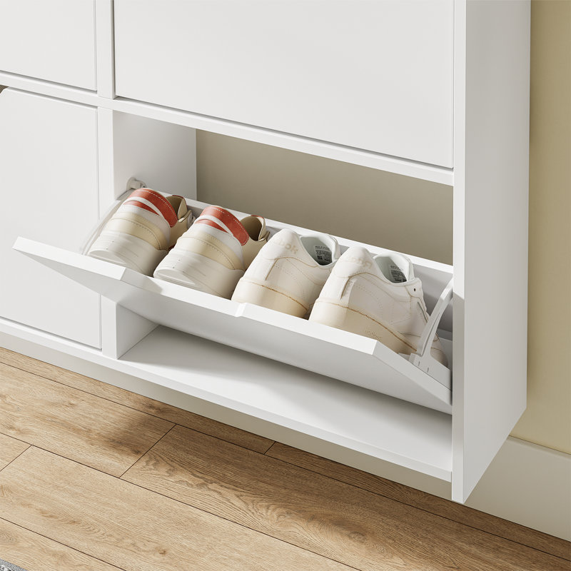 8 Pair Flip Down Shoe Storage