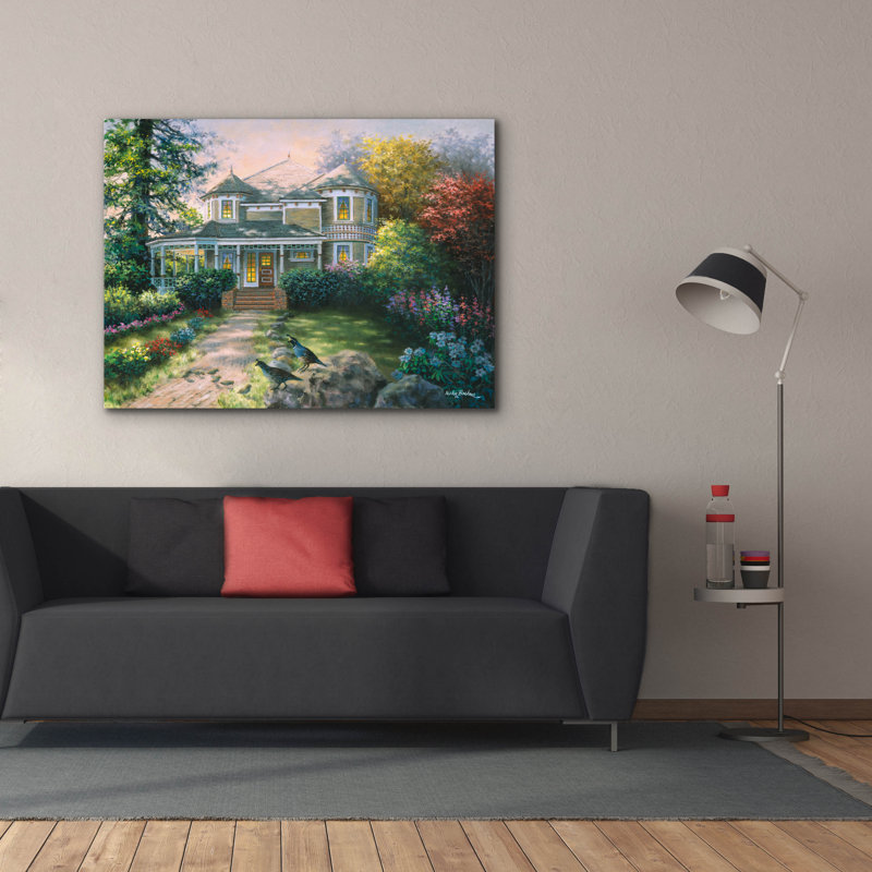  «Victorian Interlude» par Nicky Boehme, art mural sur toile, 54 po x 40 po, H 40 po x l 54 po