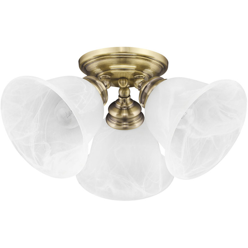 Chelwood Flush Mount, Antique Brass