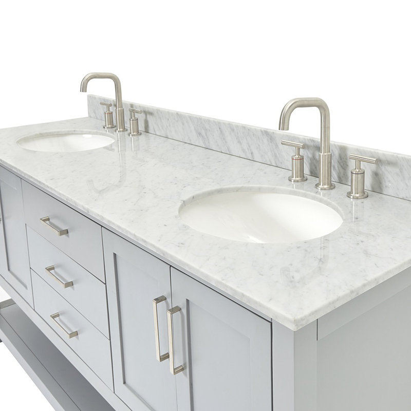 Magnolia Bath Vanity Rectangular Basin S073DCW2R, Oval, Midnight Blue, 61"