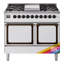 ILVE Nostalgie II Noblesse 40 inch Dual Fuel Range (Solid Door, RAL)-322800627-322800628