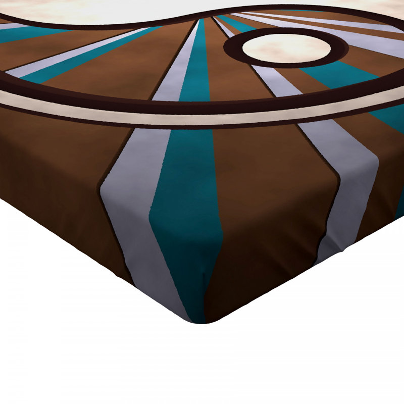 Microfiber Geometric Fitted Sheet, Full/Double Fitted Sheet